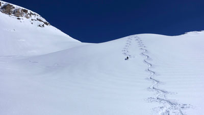 Trace ski hors piste Val-d'Isère